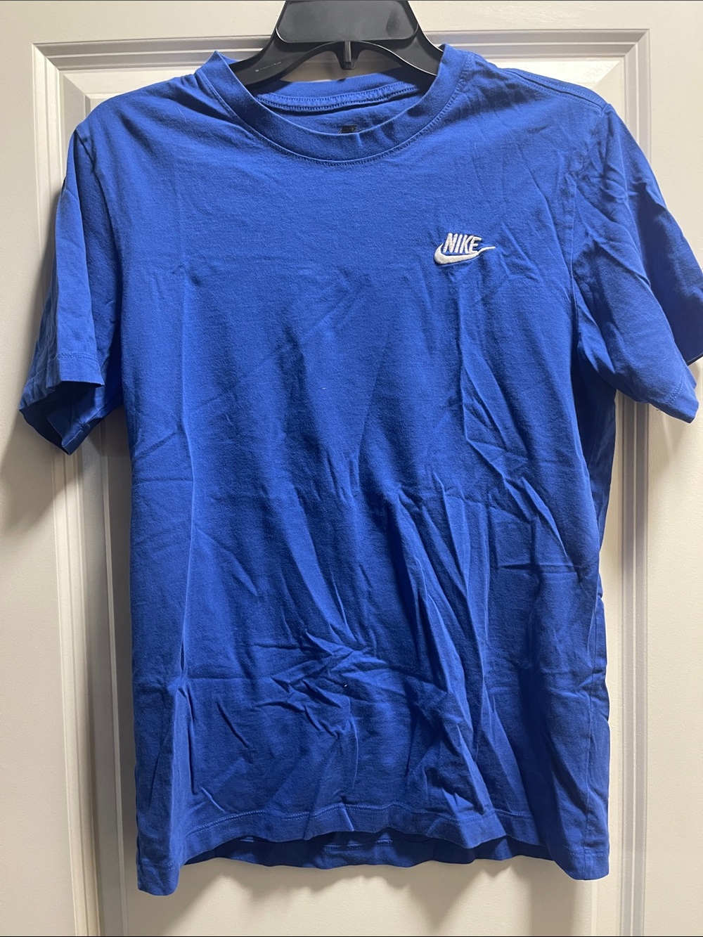 Nike Men's Short Sleeve T-Shirt in Royal Blue with White Logo